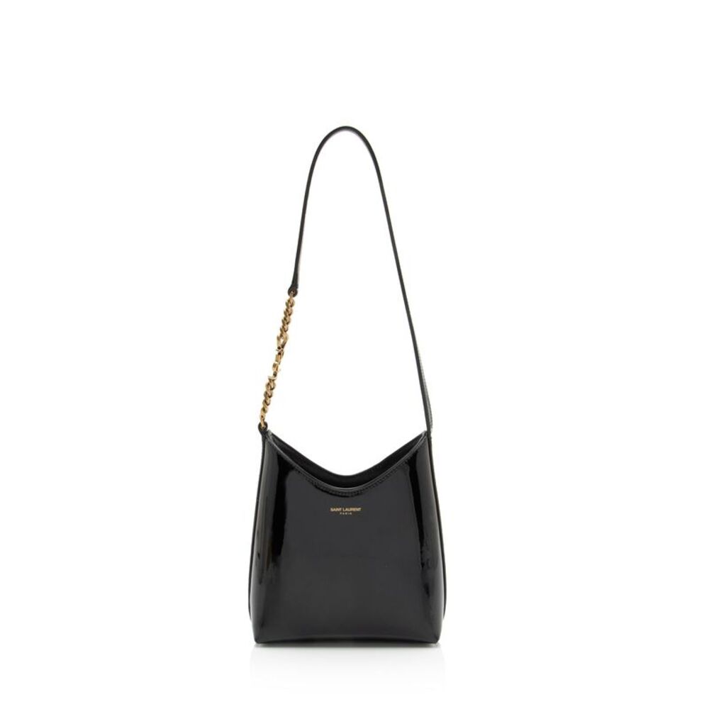 Saint Laurent Patent Leather Rendez-Vous Mini Hobo